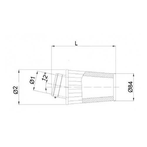 BMC FBSA70-150 Фильтр воздушный конус O70mm (Длина общ: 195mm), вход под углом 12° в Автодок